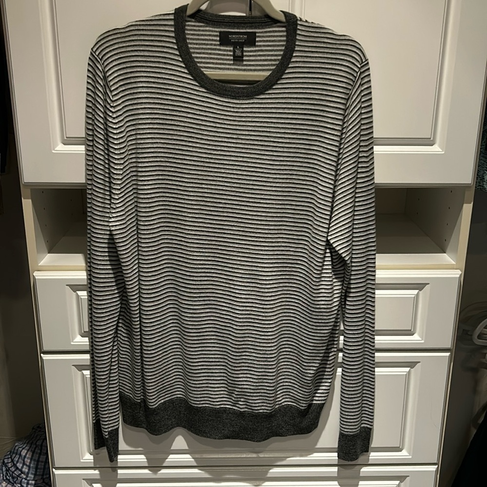 Nordstrom Merino Wool Blend Long-Sleeve Sweater (Size L)